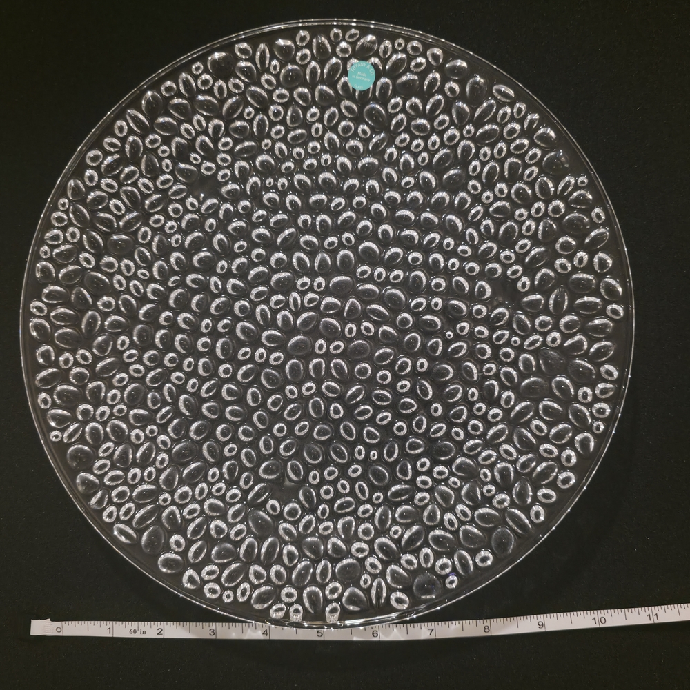 Tiffany & Co. Clear Glass Plate with Textured Design